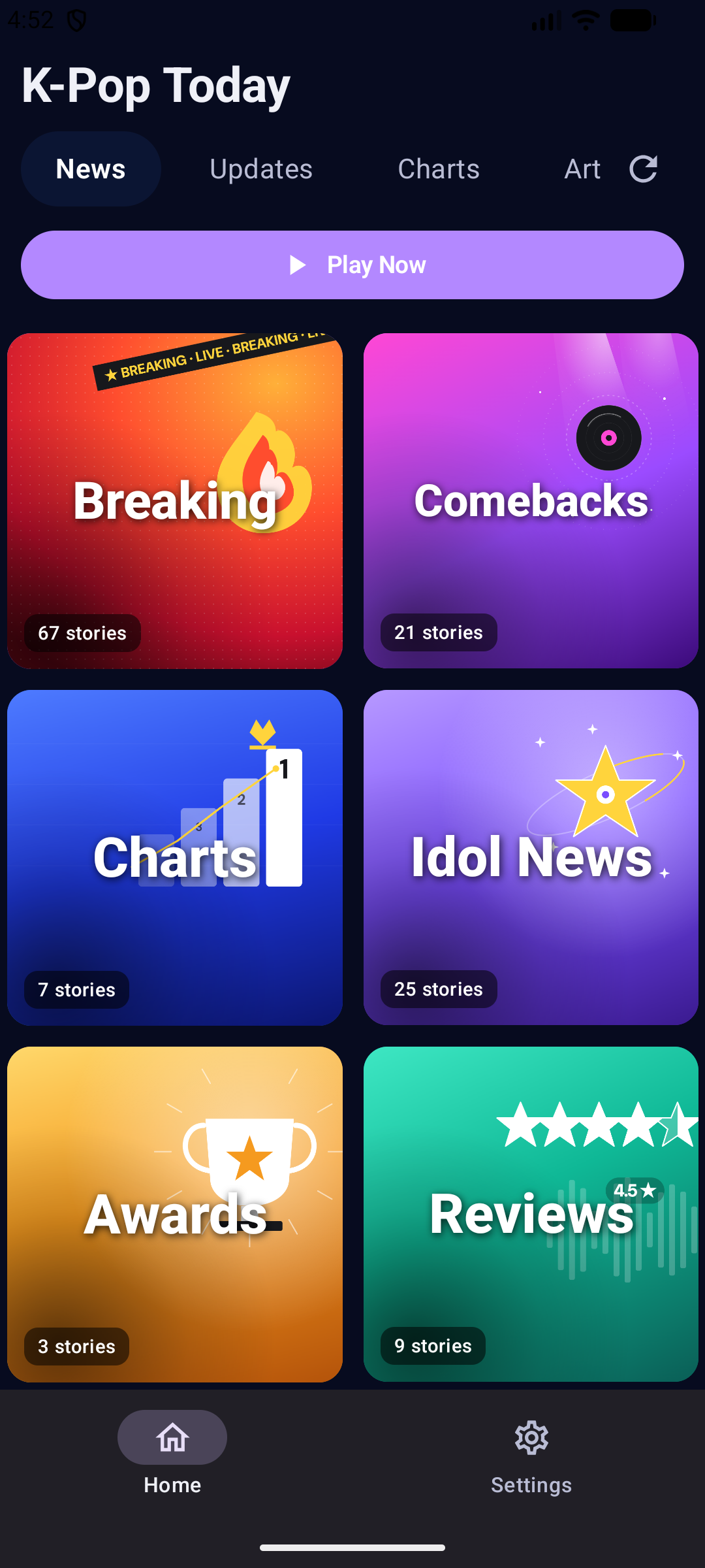 K-Pop Today playing on Android phone