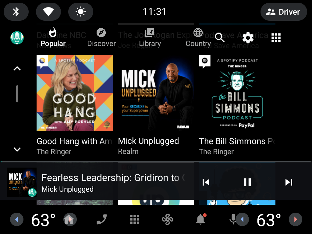 Podlingo on Android Automotive