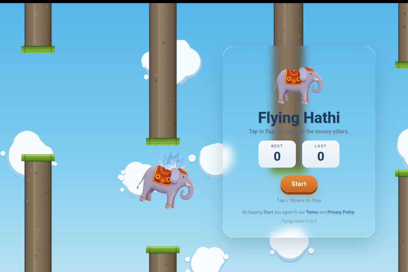 Flying Hathi on Android tablet