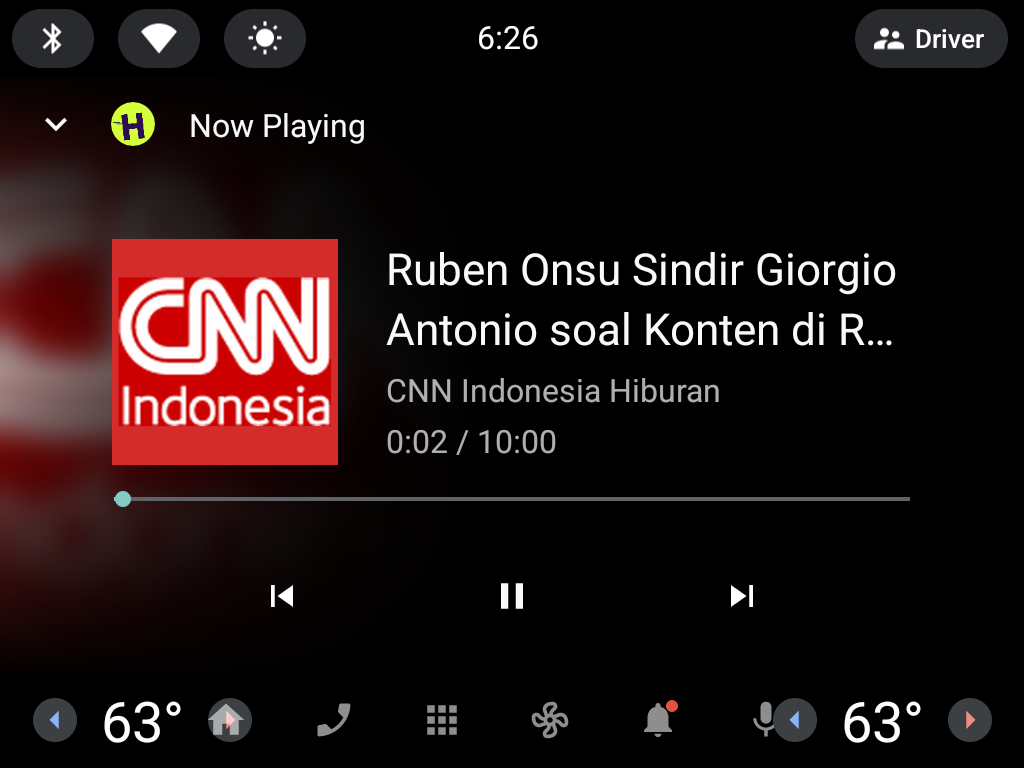 Hype ID playing on Android Automotive