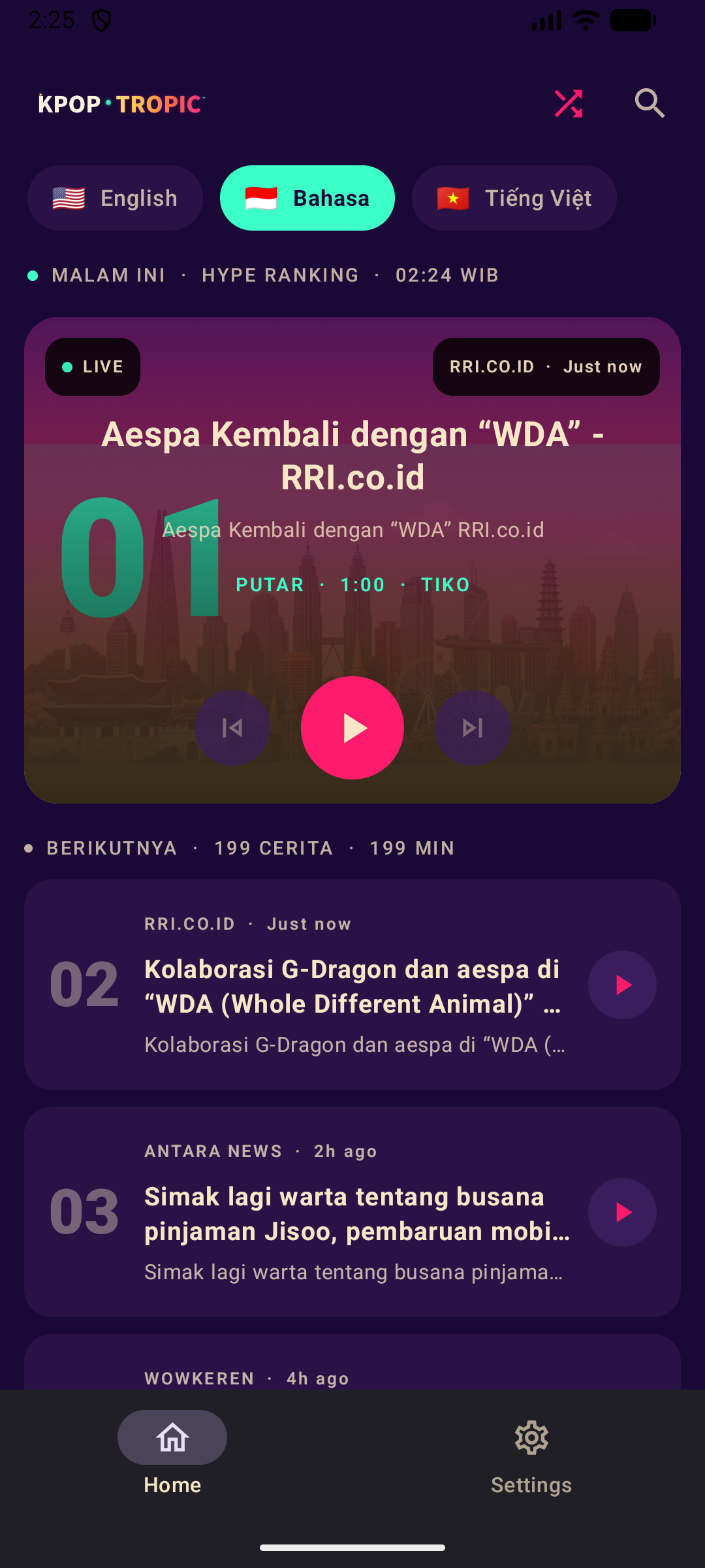 KPop Tropic on Android phone