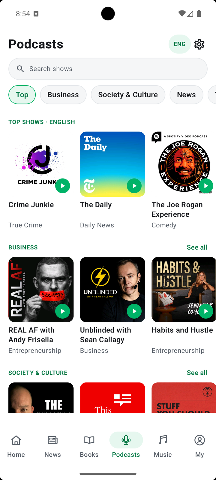 Soundica FM podcast directory with top shows by category