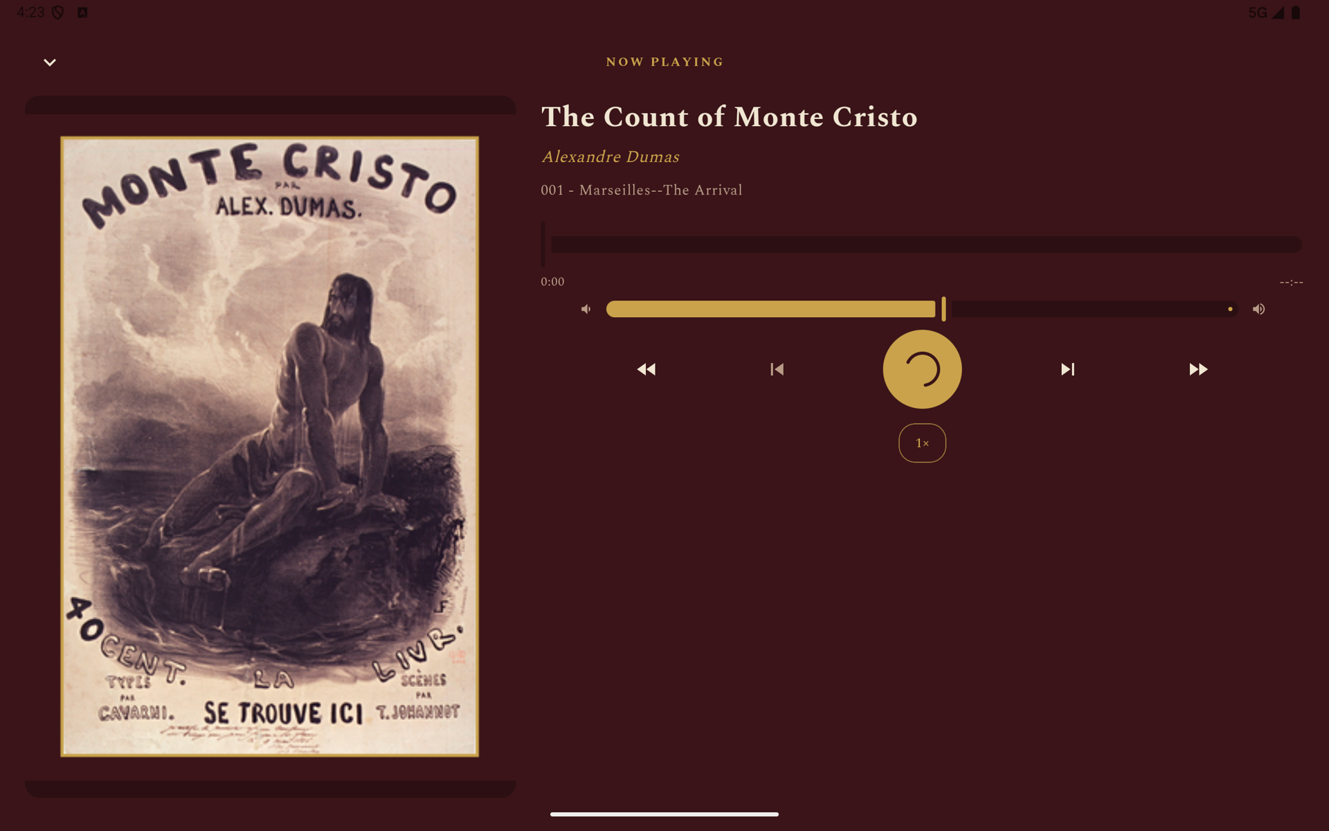 Tomecast on Android tablet